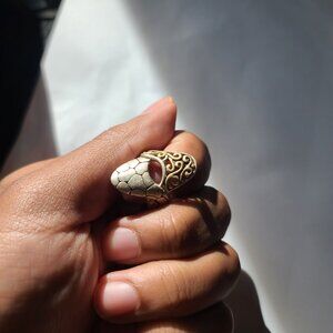 Sterling Silver Demon/Cobra Design Ring Size 6 Thai Artisan Crafted